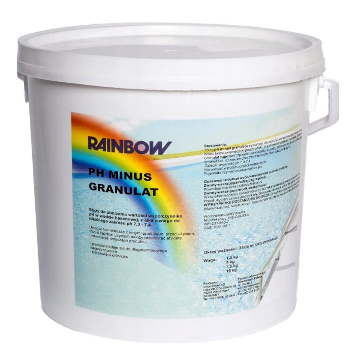 RAINBOW pH Minus granulat | 1,5 KG, 7.5KG