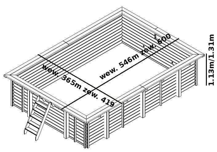 Basen drewniany SUMMER OASIS 6,0 x 4,19 x 1,31 m-Baseny-Baseny.pl