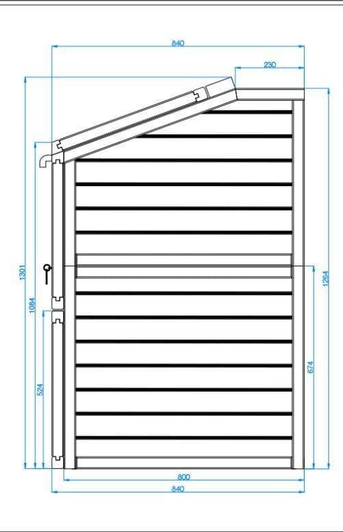 Kufer na osprzęt 80 x 127 x 100 cm ze ścianą tylną-Kufer-Baseny.pl